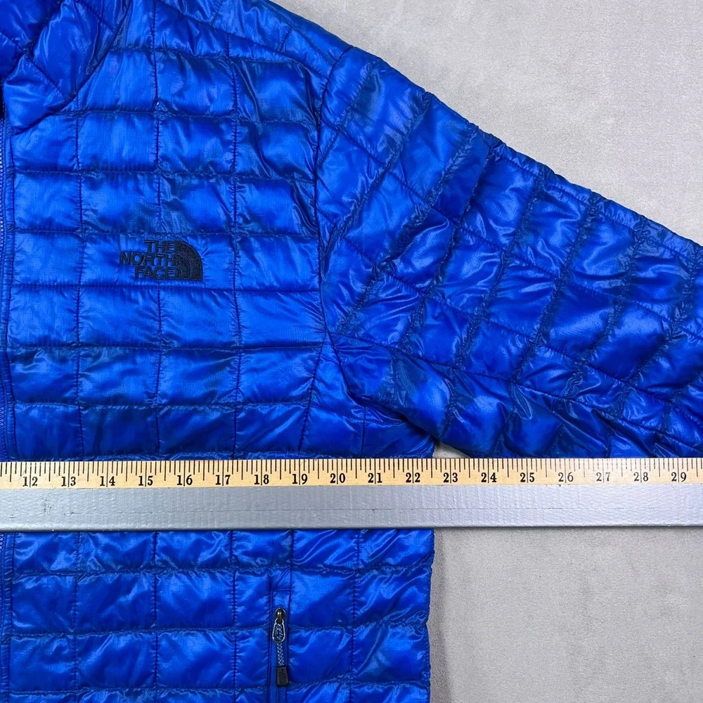 The‎ North Face ThermoBall Full Zip Jacket Mens L Blue Quilted Outdoor Insulated